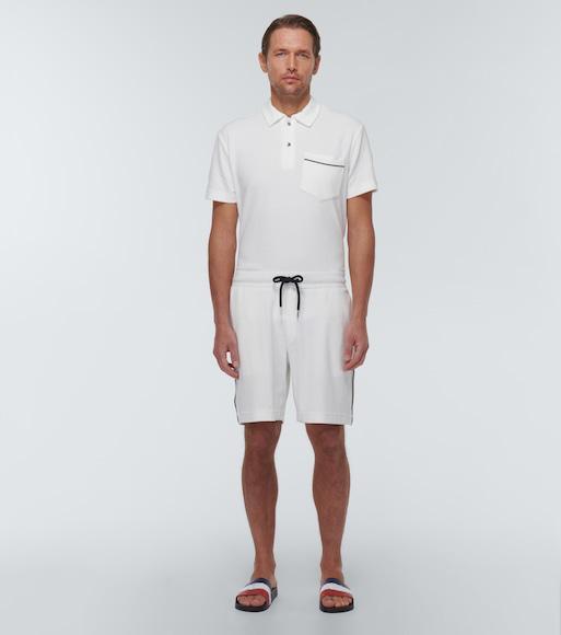 MONCLER Basile Black Rubber Sliders In White