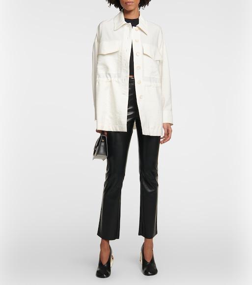 FRAME Black 'le High 'n' Tight' Leather Pants In Noir