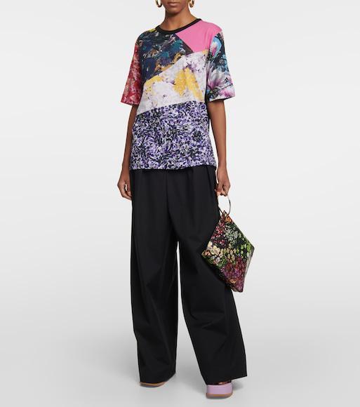 DRIES VAN NOTEN Leather Platform Thong Sandals In 403 Lilac