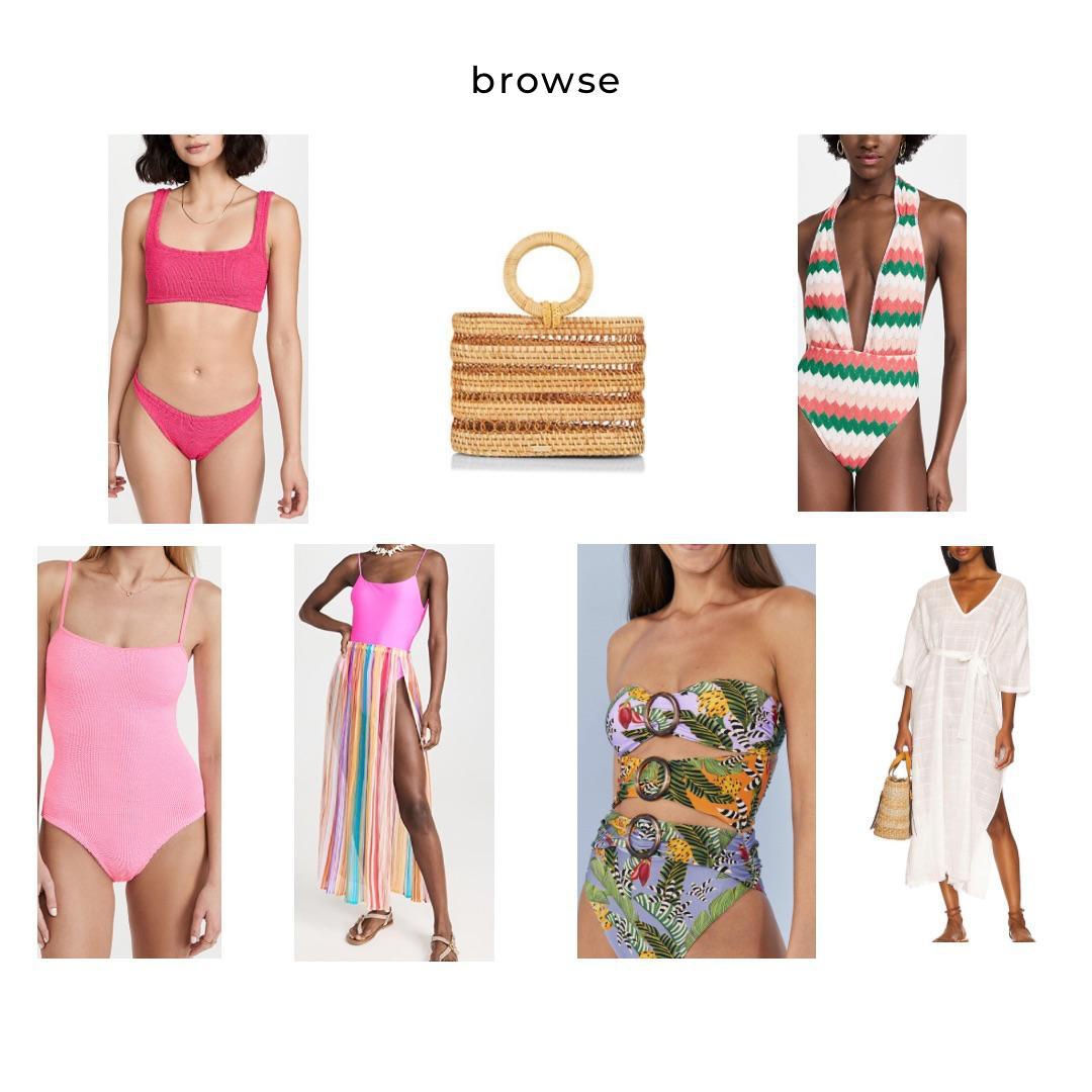 HUNZA G Petra One-piece Swims In Pink