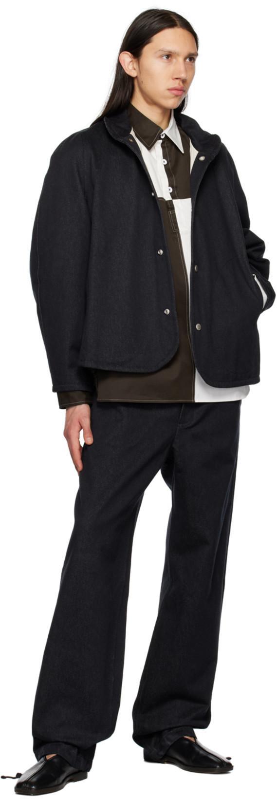 3MAN Colour-blocked Cotton Shirt In Brown/white