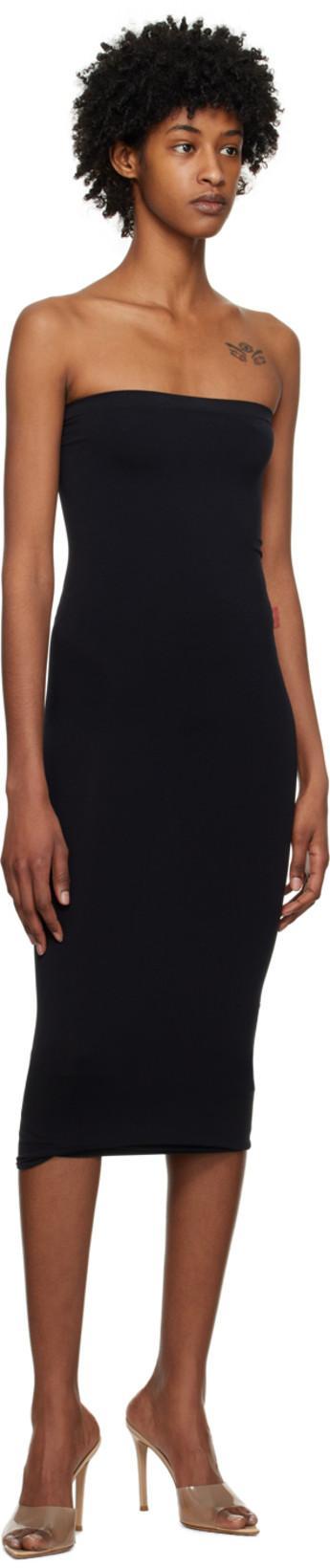 WOLFORD Fatal Cut Out Midi Dress In Black