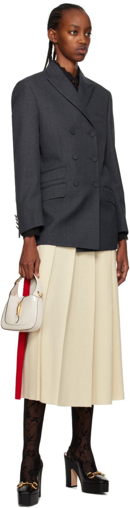 GUCCI Women's Two-tone Wool Skirt | Size Small | 727146xkczb Color 9118 In Multicoloured