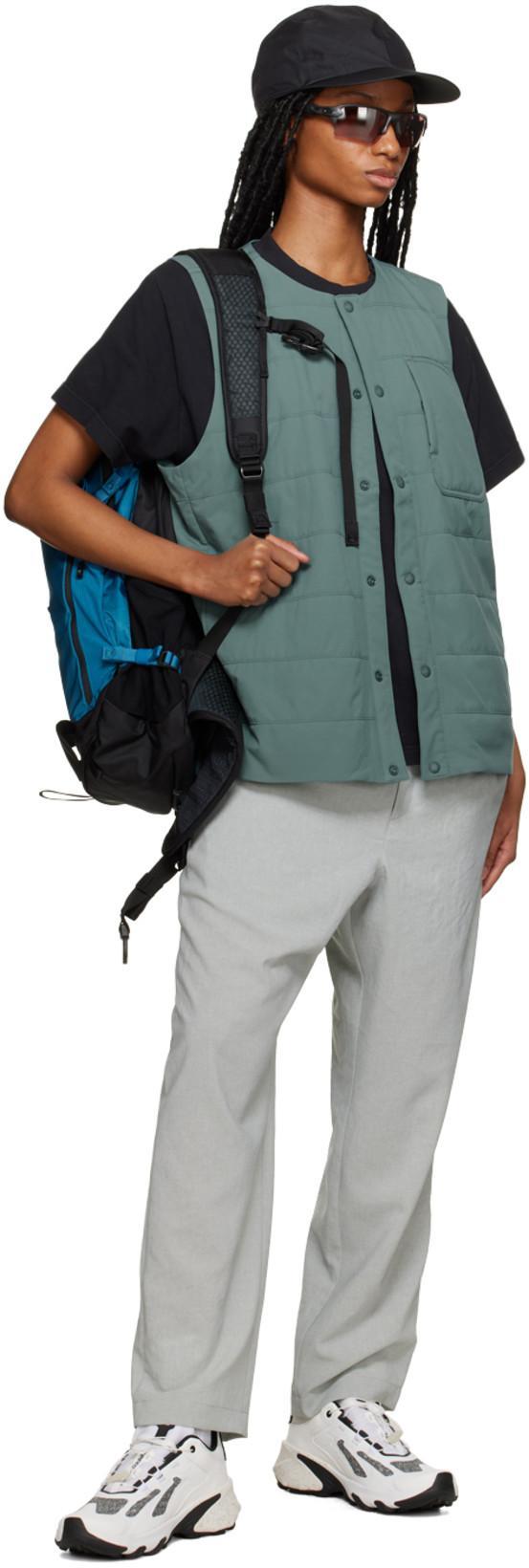 SNOW PEAK Gray Poplin Trousers In Lgy Light Grey