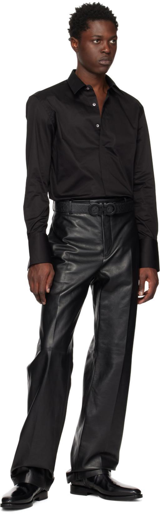 FERRAGAMO Black Calfskin Boots In Nero || New Biscotto