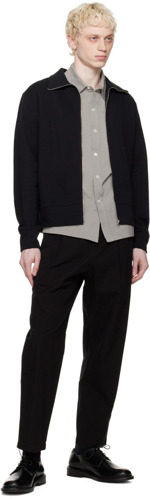 APC A.p.c. Tailored Black Trousers With Pleated Front And Relaxed Fit