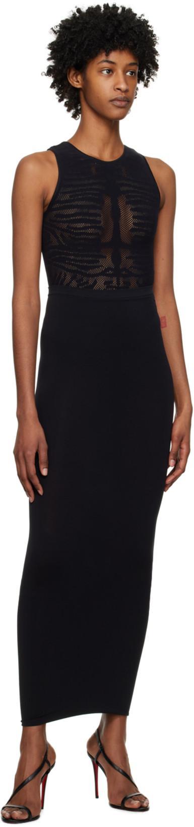 WOLFORD Fatal Cut Out Midi Dress In Black