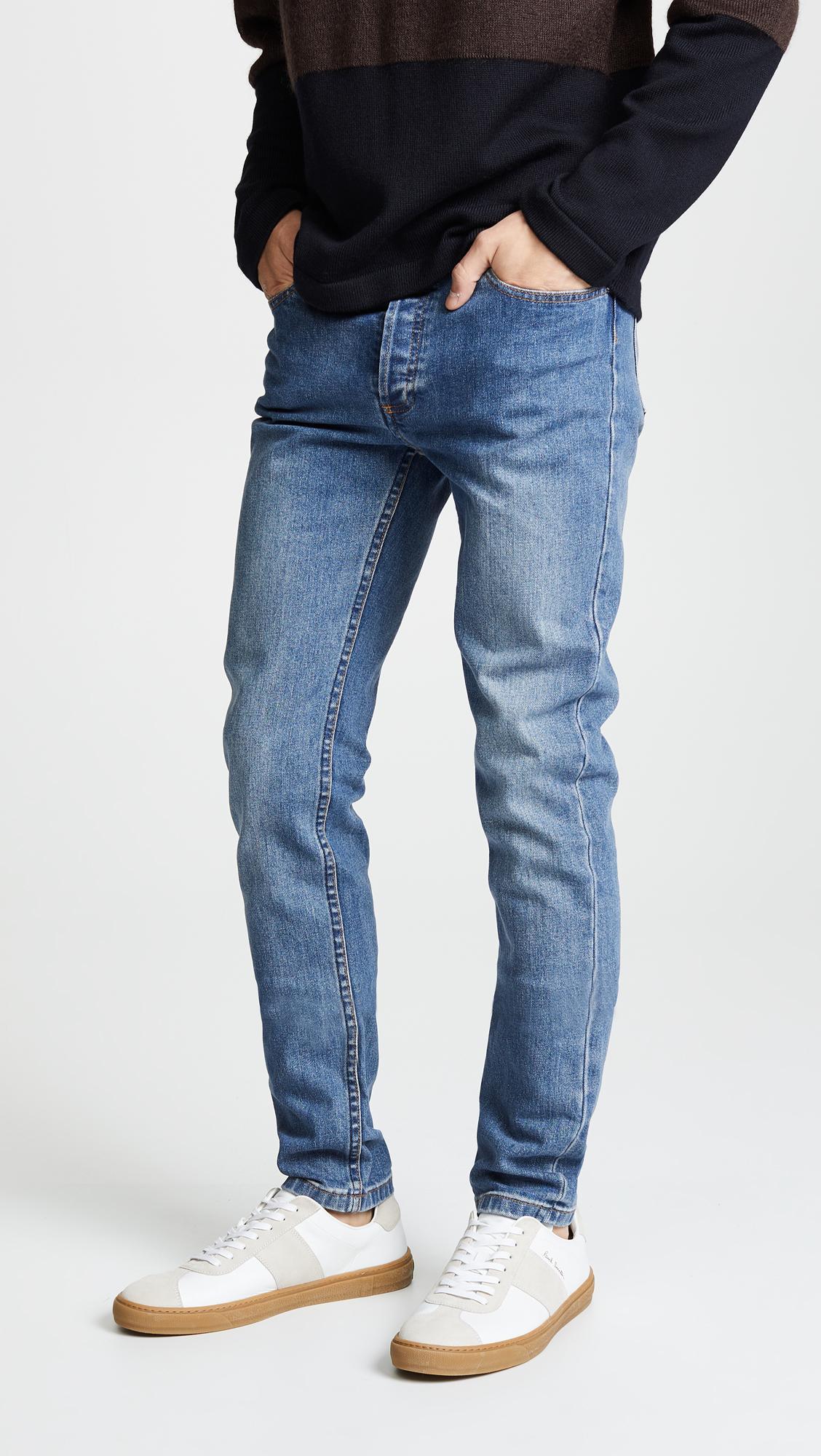 APC A.p.c. Straight Leg Jeans In Blue