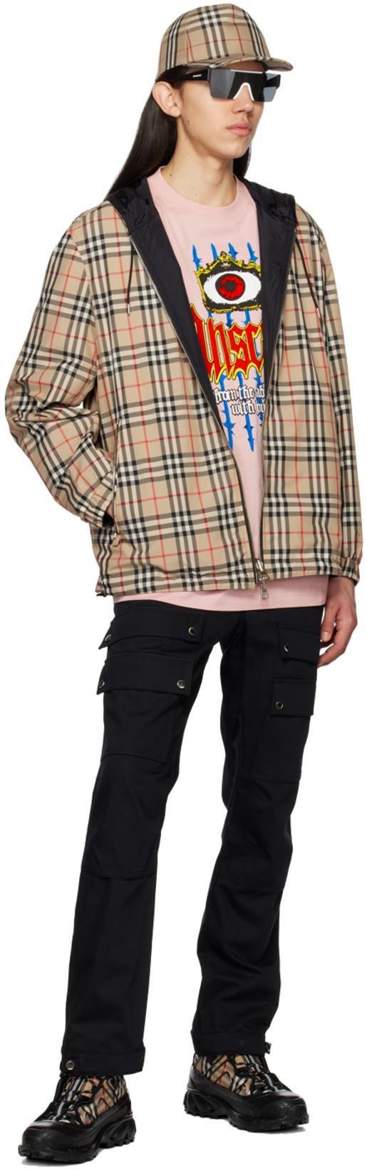 BURBERRY Check Twill Jacket In Beige