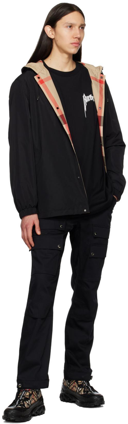 BURBERRY Black Polyester Sports Jacket In Green