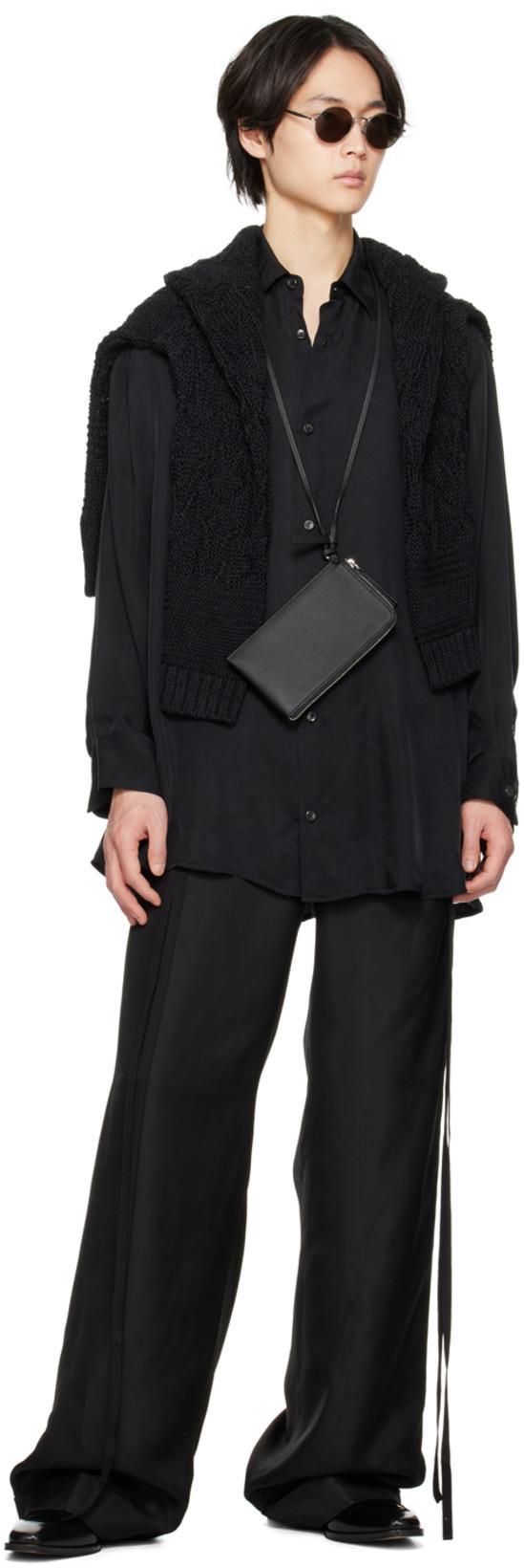 TH PRODUCTS Black Semi-sheer Sweater