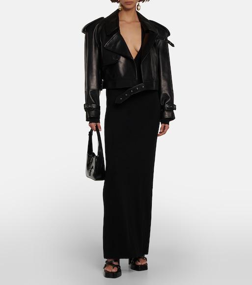 SAINT LAURENT Geometric Dome Ysl Circle Clip-on Earrings In Gold