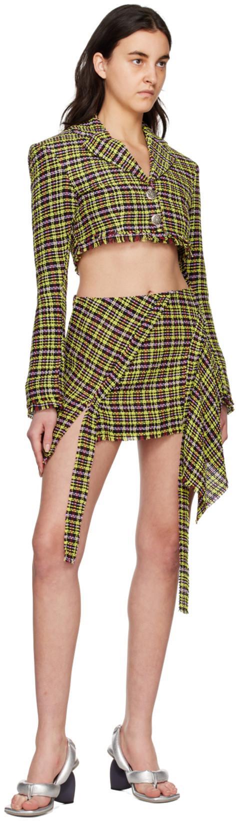 RAVE REVIEW Black Ros Blazer In Green/black Check