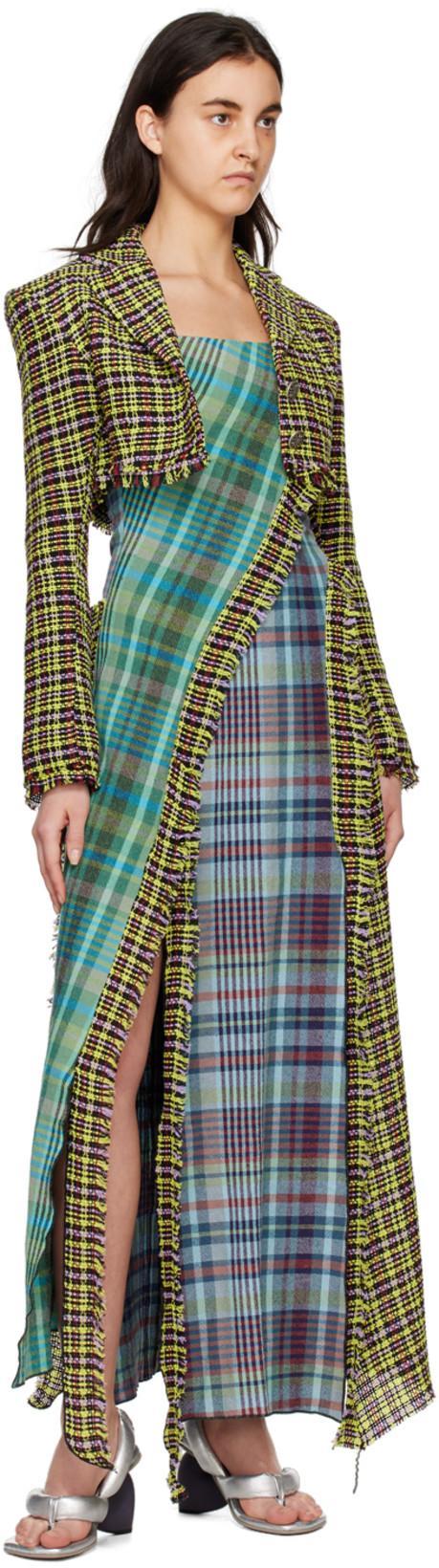 RAVE REVIEW Black Ros Blazer In Green/black Check