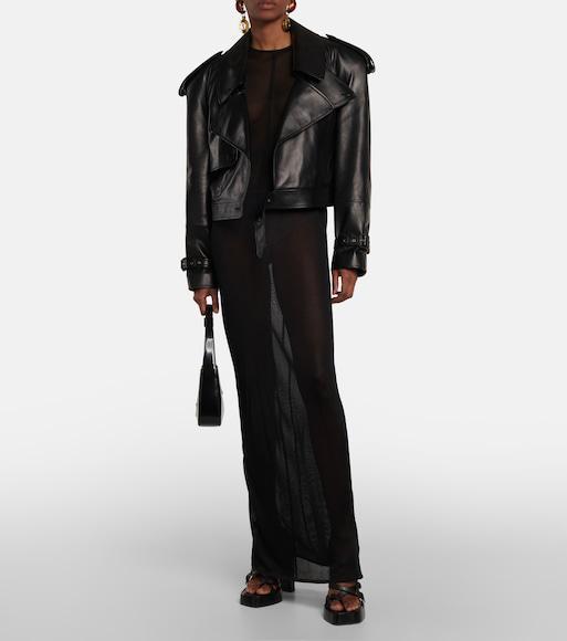 SAINT LAURENT Geometric Dome Ysl Circle Clip-on Earrings In Gold