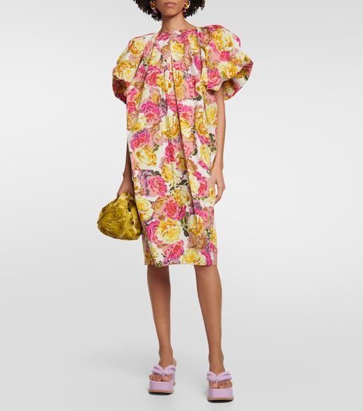 DRIES VAN NOTEN Leather Platform Thong Sandals In 403 Lilac