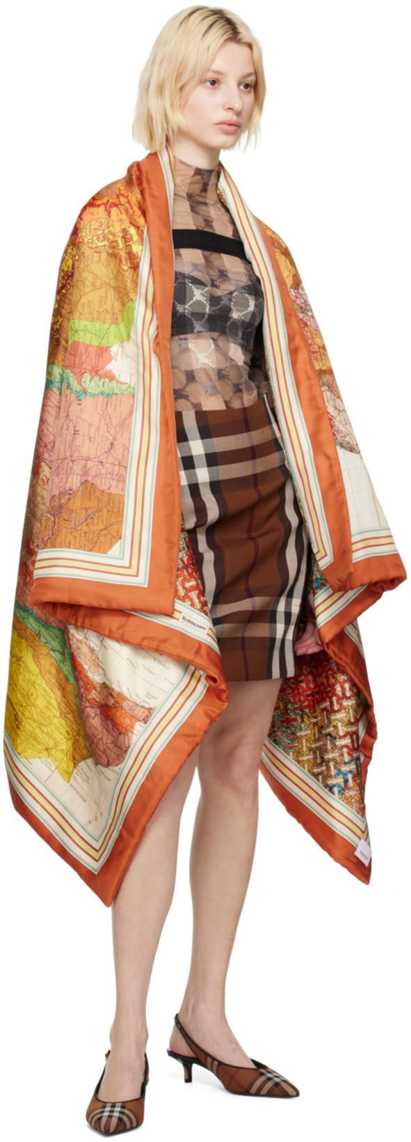 BURBERRY Brown Ekd Check Bodysuit In Dark Birch Brown Chk