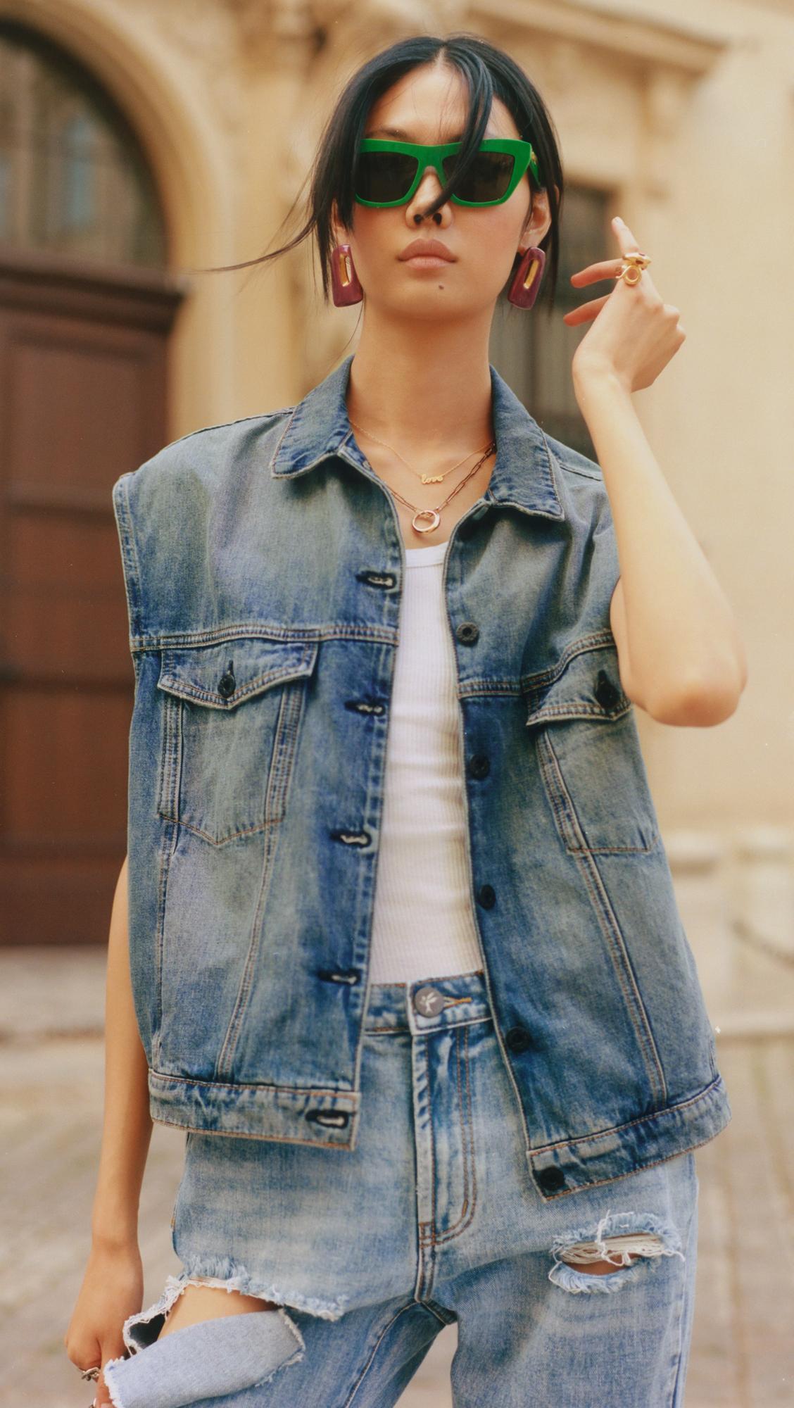 ASKK NY Denim Vest In Bogart