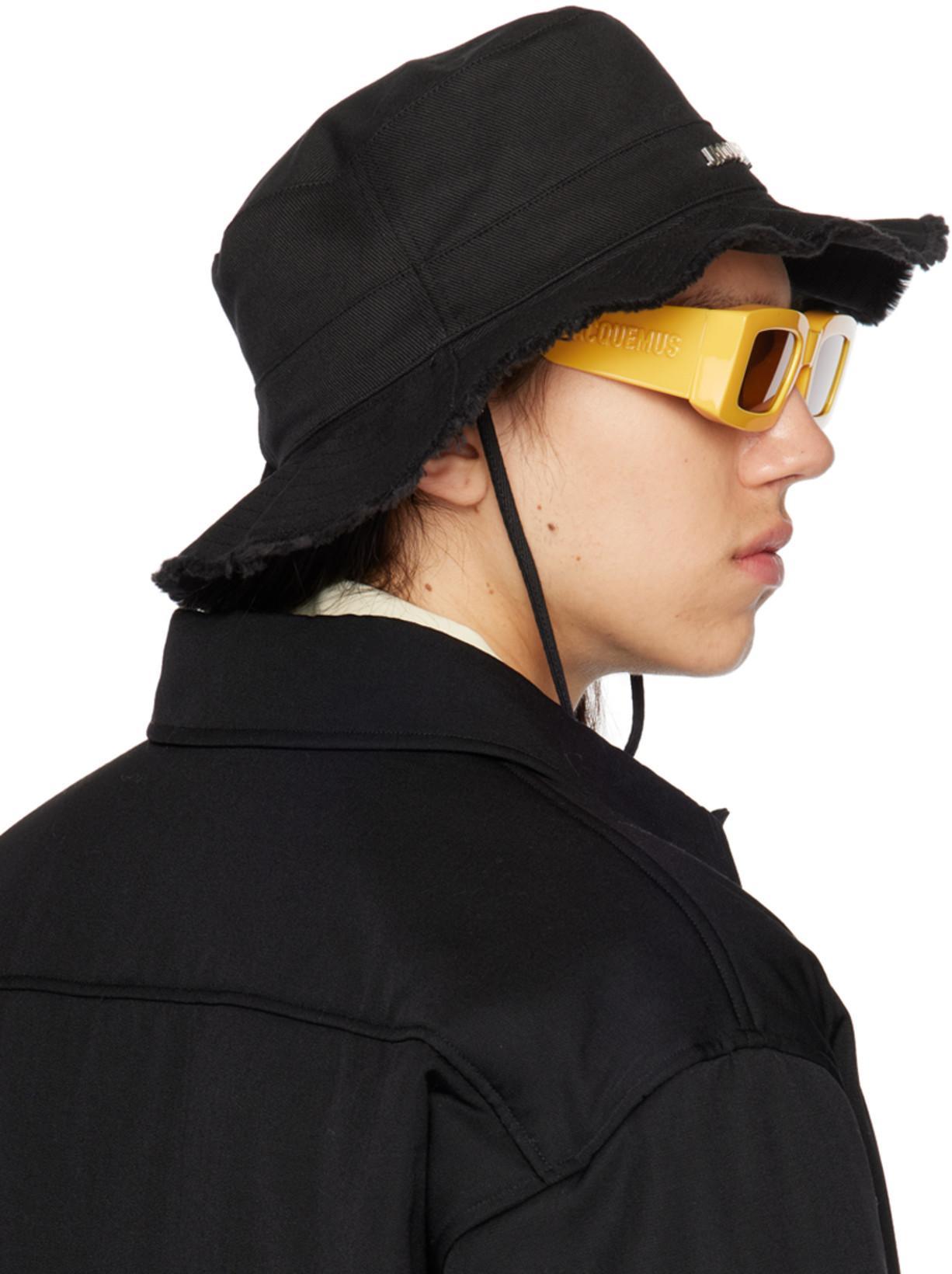 JACQUEMUS Virgin Wool Long-sleeve Shirt With Embroidered Logo In Black