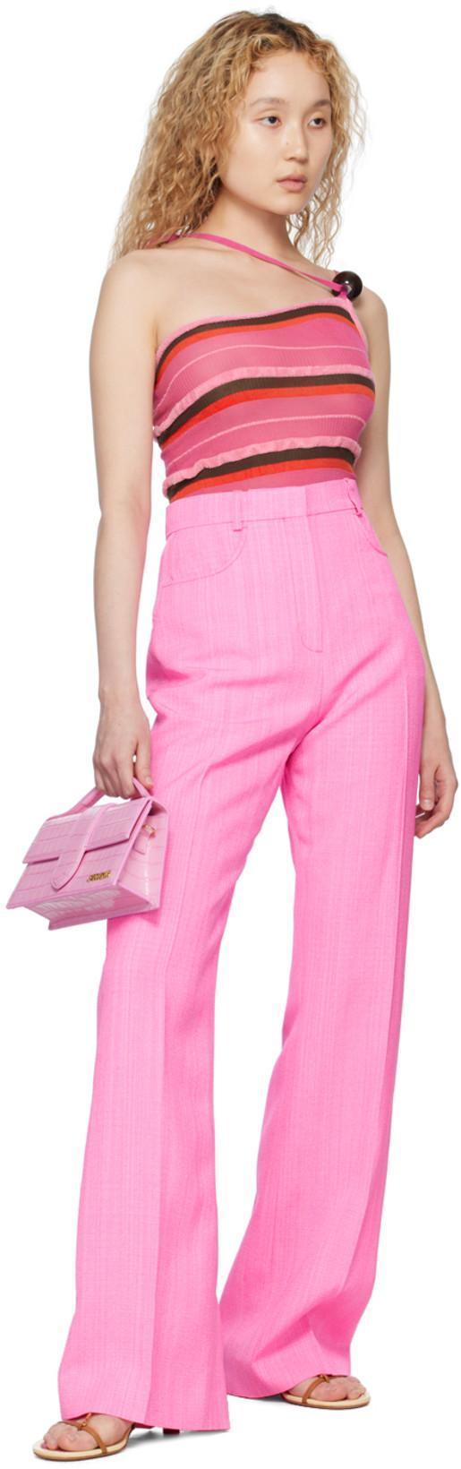 JACQUEMUS Pink Le Chouchou 'le Pantalon Sauge' Trousers