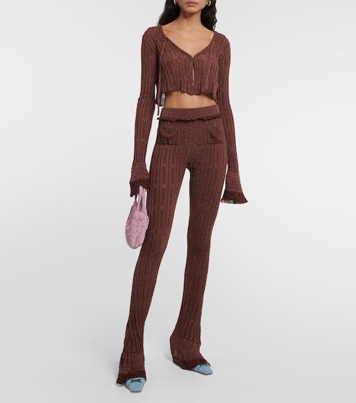 KNWLS Brown Nexx Trousers In Darkglitter