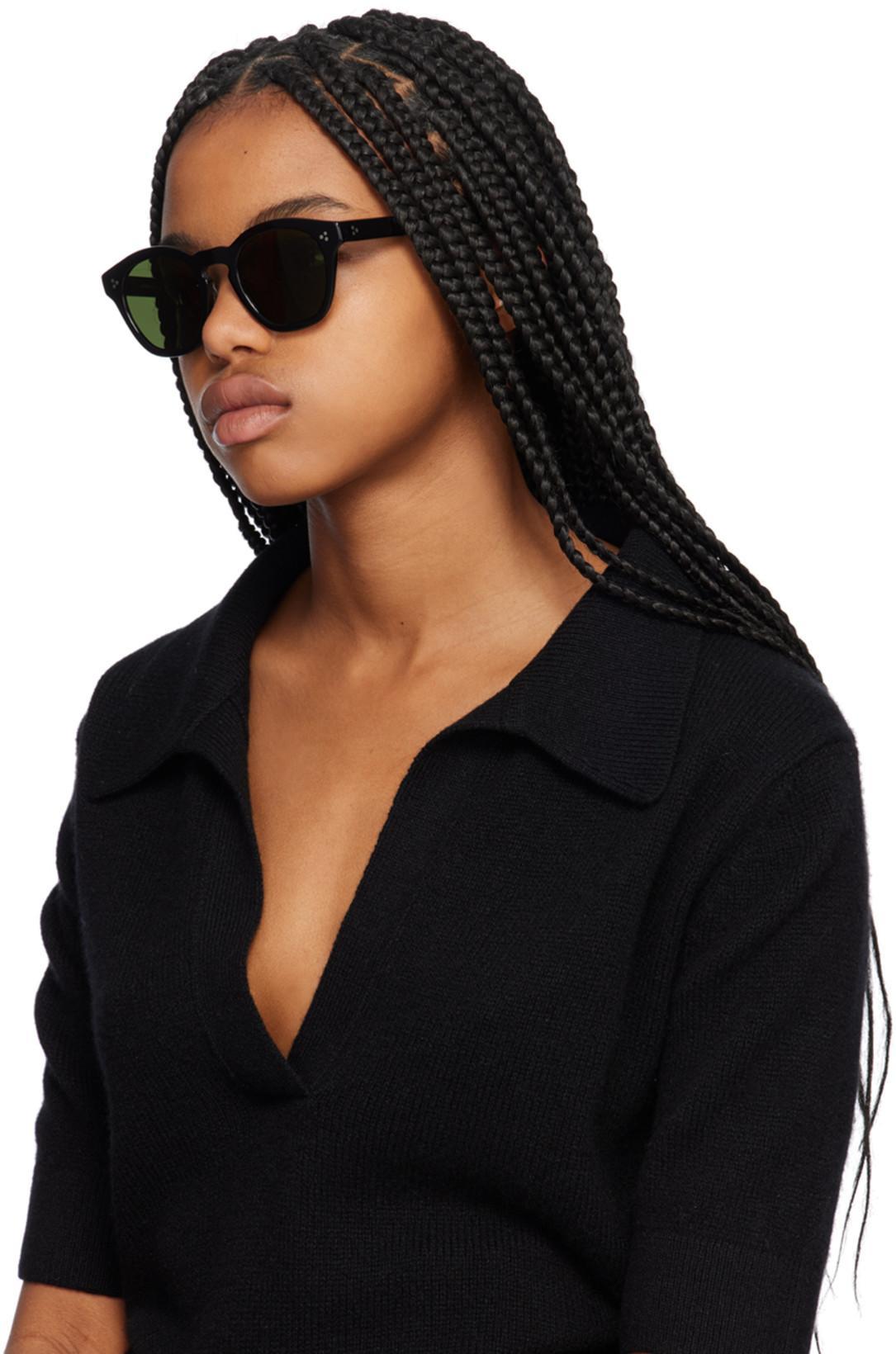 KHAITE Shrunked Jo Cashmere-blend Polo Sweater In Black