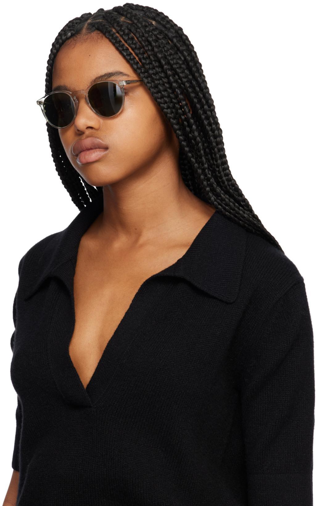 KHAITE Shrunked Jo Cashmere-blend Polo Sweater In Black