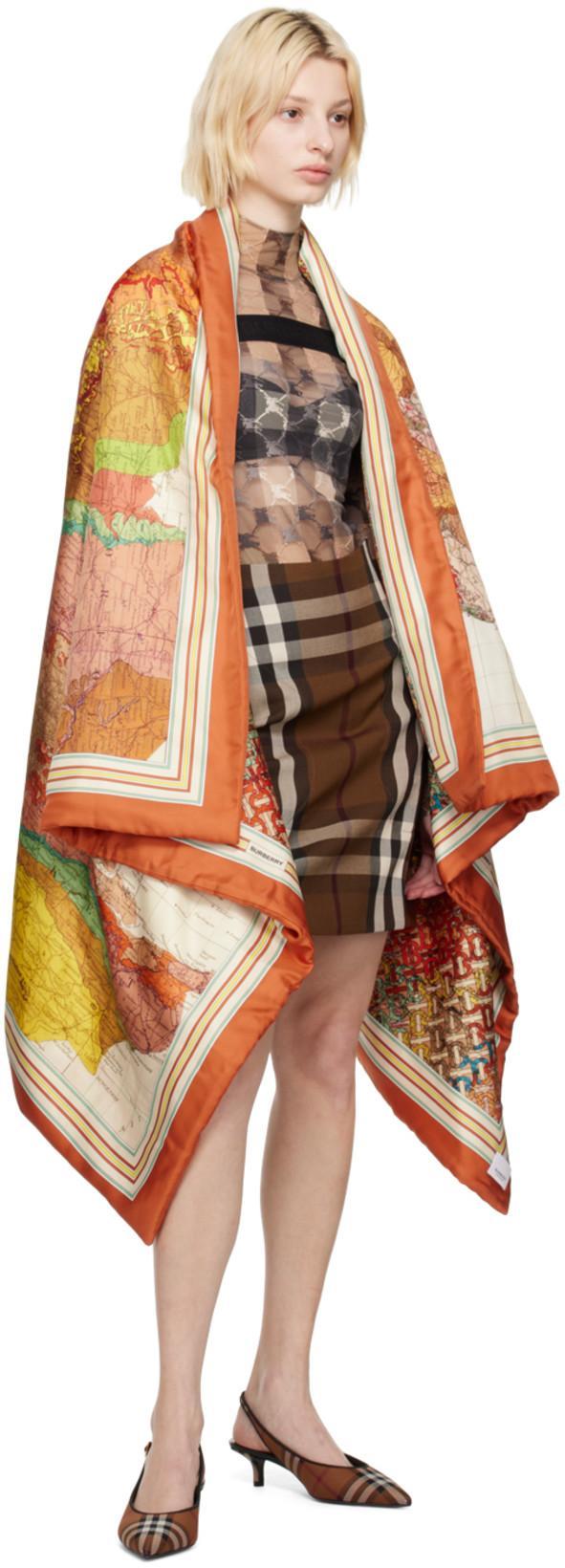 BURBERRY Brown Ekd Check Bodysuit In Dark Birch Brown Chk