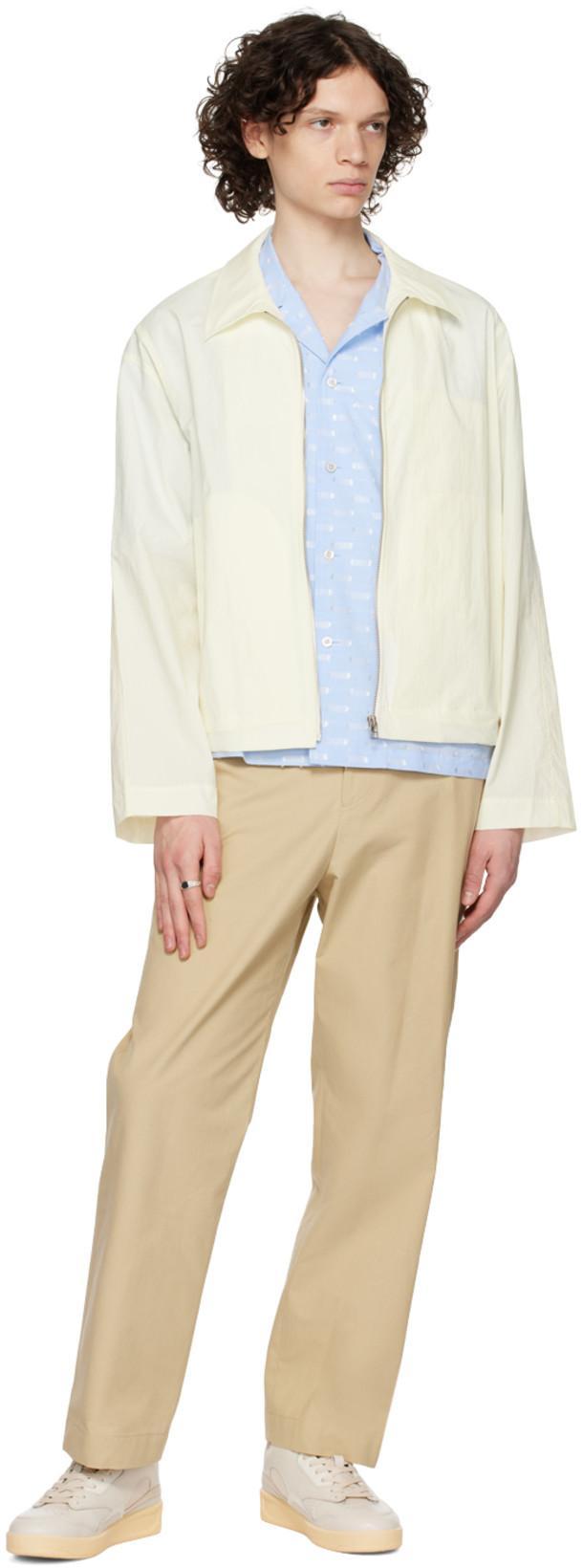 JIL SANDER White Leather And Fabric Sneakers In Neutral