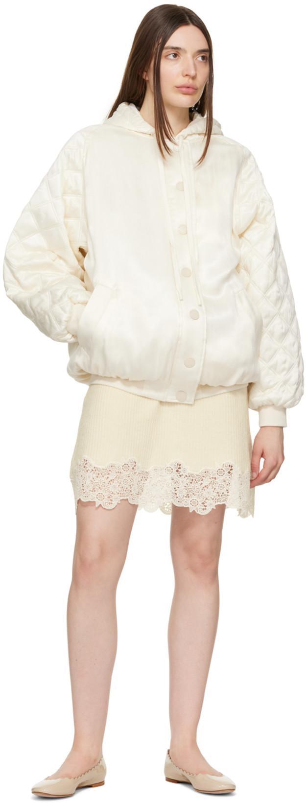 CHLOÉ Chloe Lauren Scalloped Leather Ballerina Flat In Purple