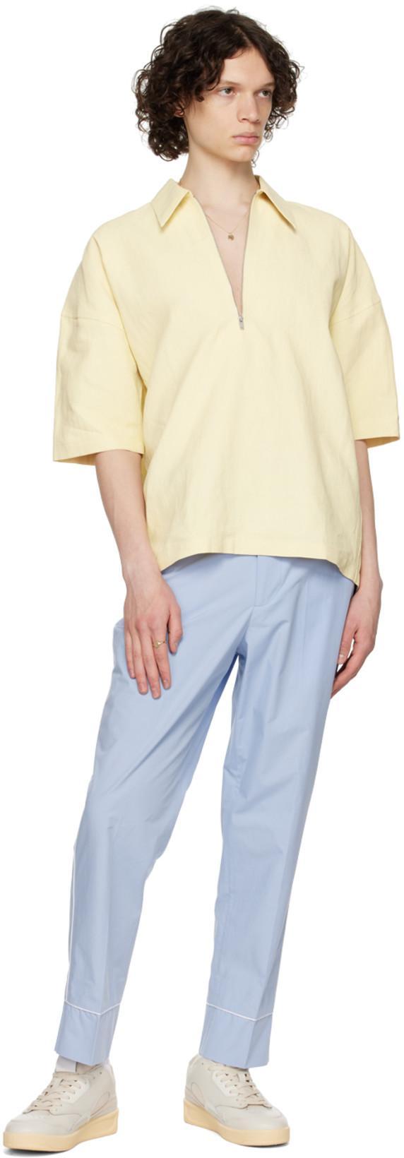 JIL SANDER White Leather And Fabric Sneakers In Neutral