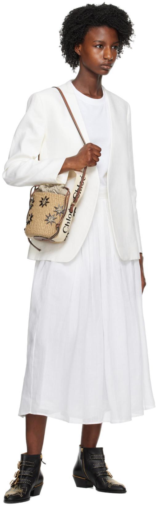 CHLOÉ Black Calf Leather Bos Taurus Lace-up Boots In Animal Print