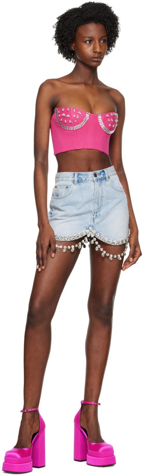 VERSACE Medusa Aevitas Double Platform Pumps In Purple