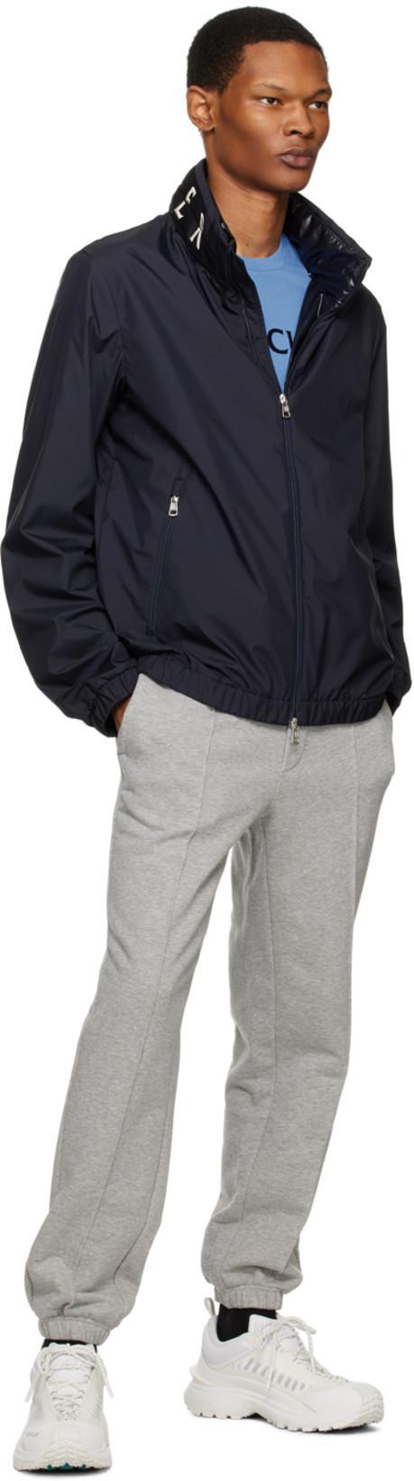 MONCLER Gray Drawstring Track Pants In Grey Melange 986