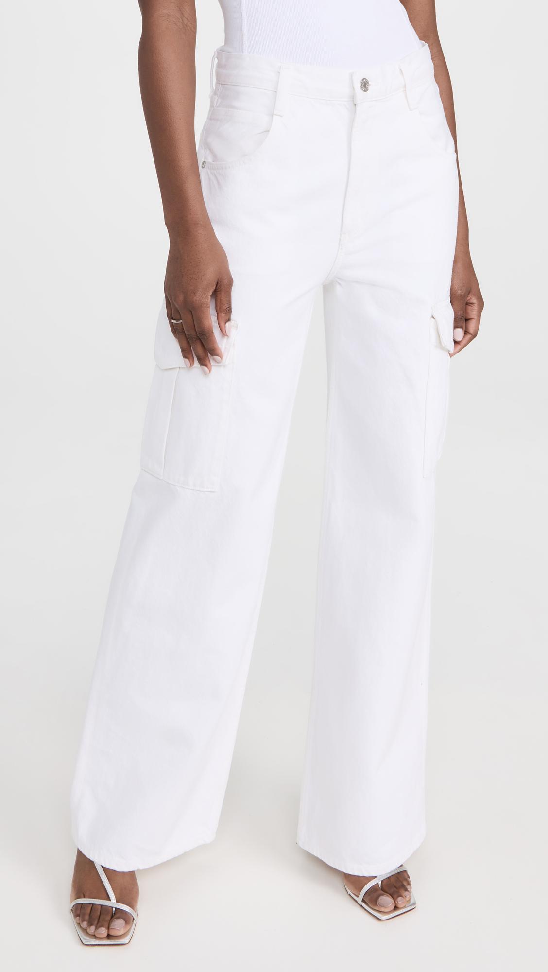 AGOLDE Minka Organic Cotton Cargo Denim In Milkshake