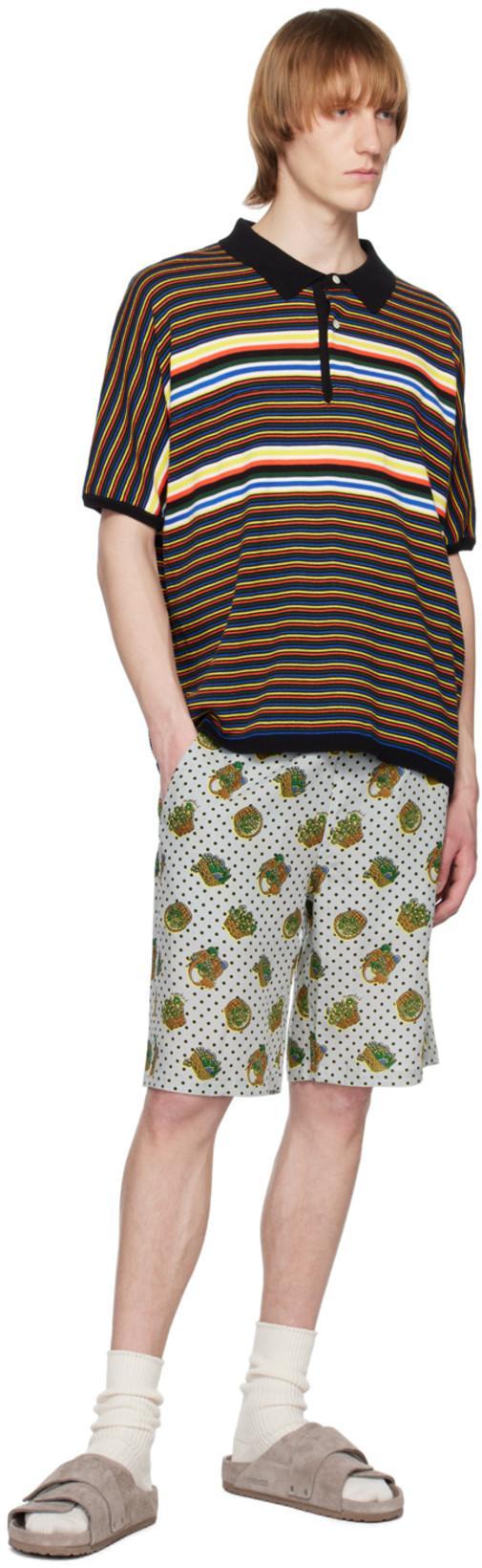 NOMA T.D. Gray Summer Shorts In Baskets - Gray