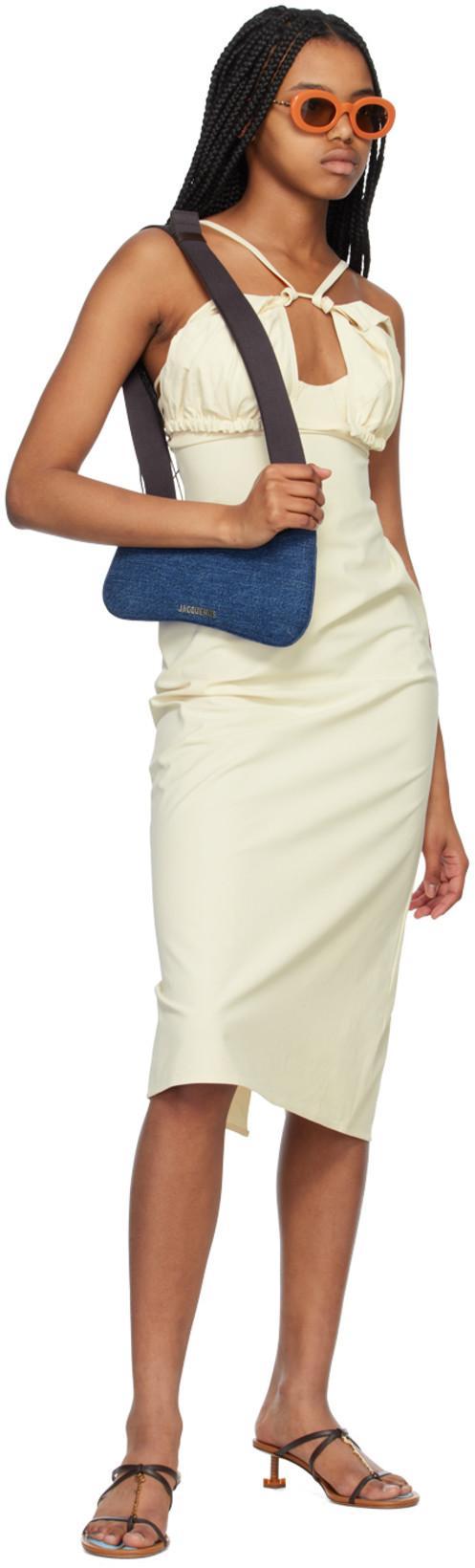 JACQUEMUS La Robe Bikini Strapless Midi Dress In Green