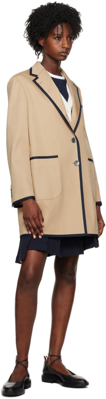 THOM BROWNE Cotton T-shirt With Logo Patch In Black