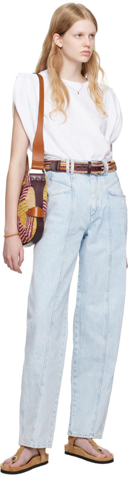 ISABEL MARANT High-rise Wide-leg Jeans In 30lu Light Blue