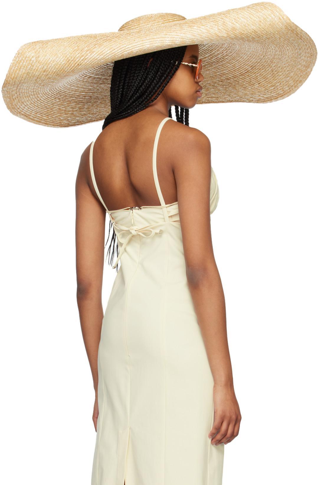 JACQUEMUS La Robe Bikini Strapless Midi Dress In Green