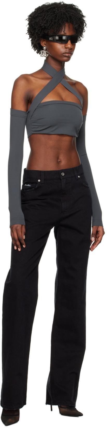 DOLCE & GABBANA Lollo Thigh-high Tulle Boots In Black