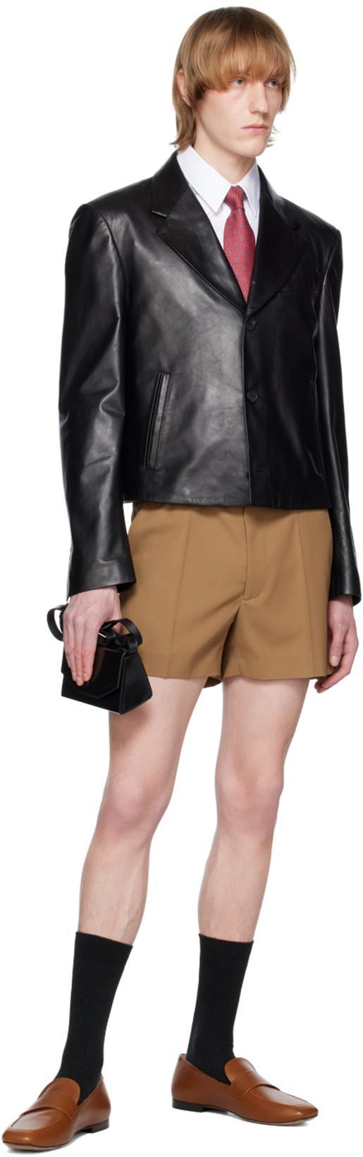 FERRAGAMO Raw Cut Sleeveless Tuxedo Shirt In White