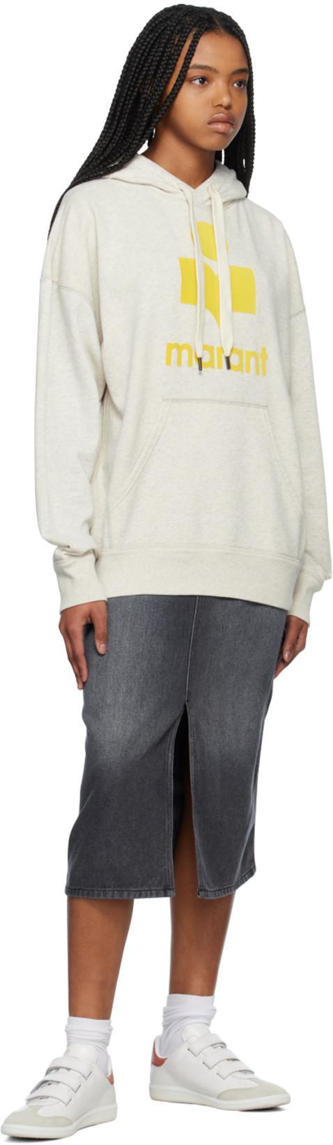 ISABEL MARANT ÉTOILE Isabel Marant Etoile White Hoodie With Tonal Logo Print In Cotton Blend Woman
