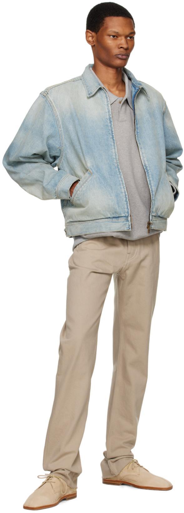 FEAR OF GOD Denim Zip-up Bomber Jacket In Indigo