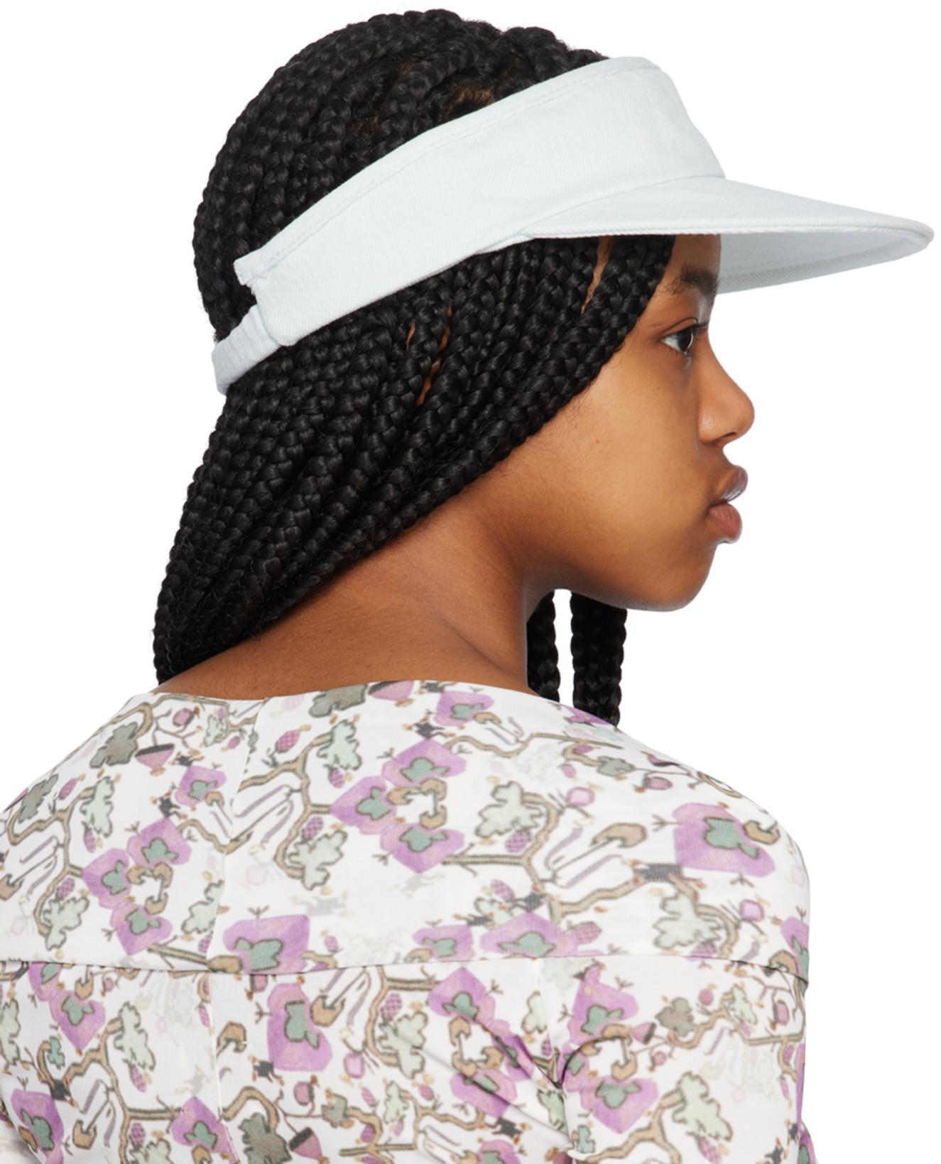 ISABEL MARANT Logo-embroidered Denim Visor Cap In Blue