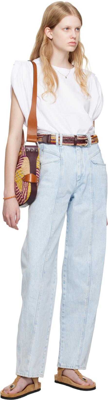 ISABEL MARANT High-rise Wide-leg Jeans In 30lu Light Blue