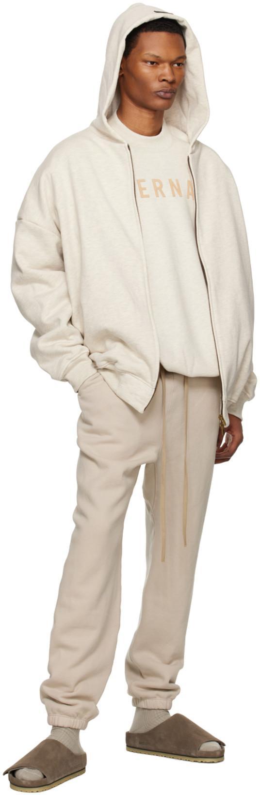 FEAR OF GOD Logo-plaque Straight-leg Trousers In Grey