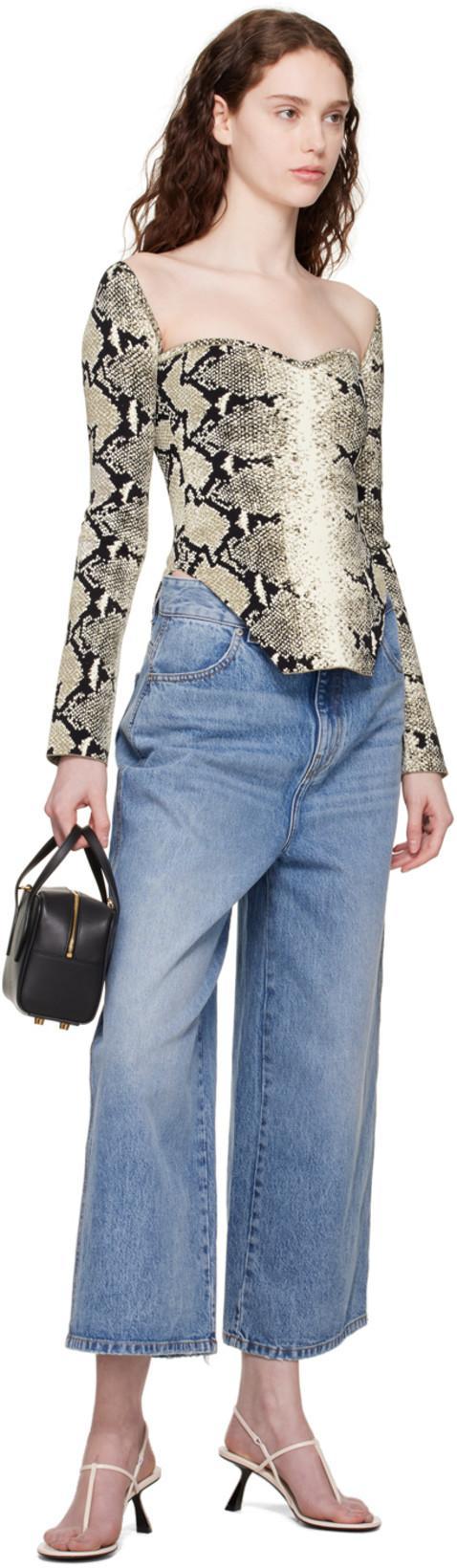 KHAITE Khaki & Black Maddy Long Sleeve T-shirt In Multi