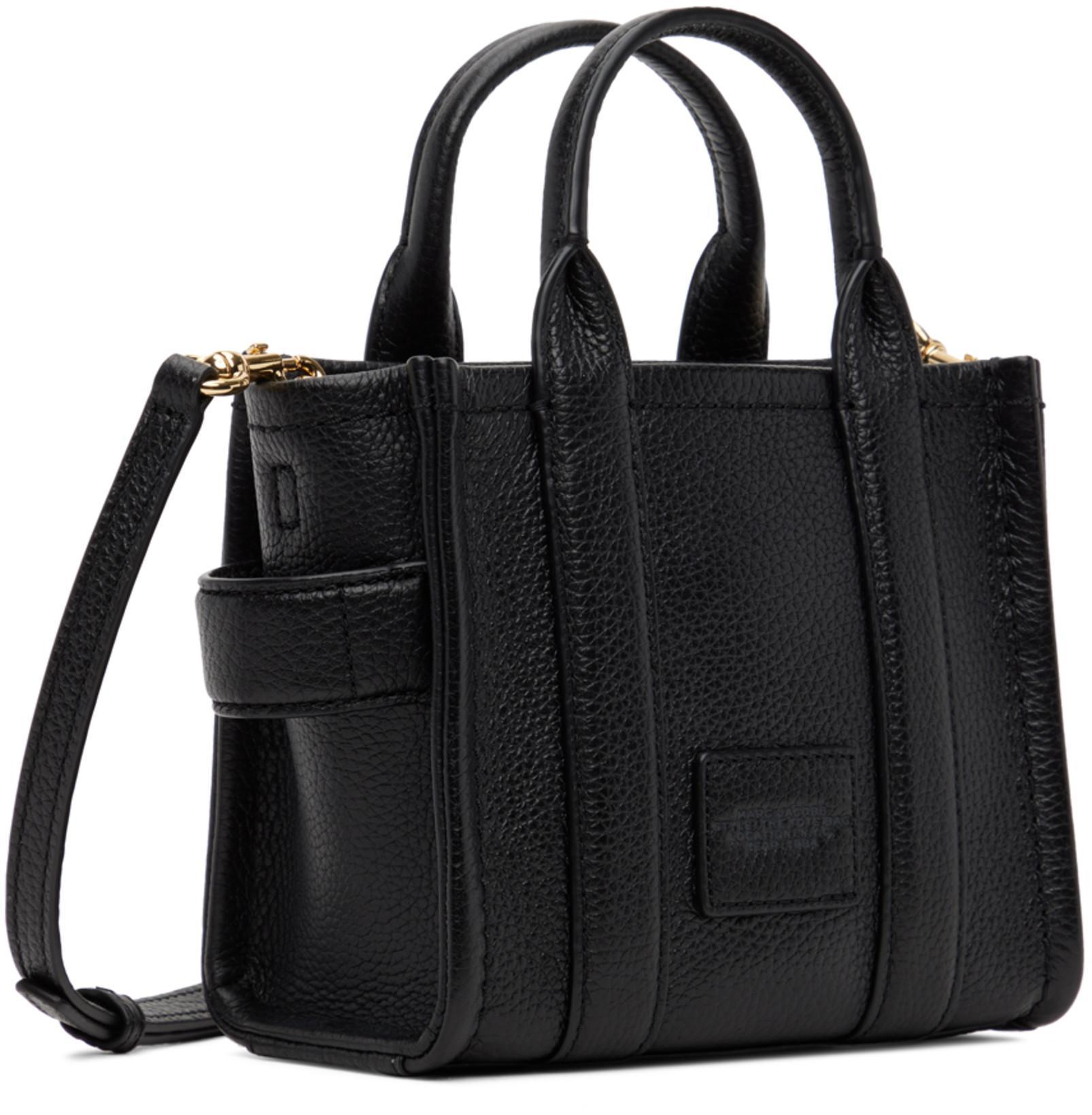MARC JACOBS Black Calf Leather Bos Taurus Handbag In Yellow
