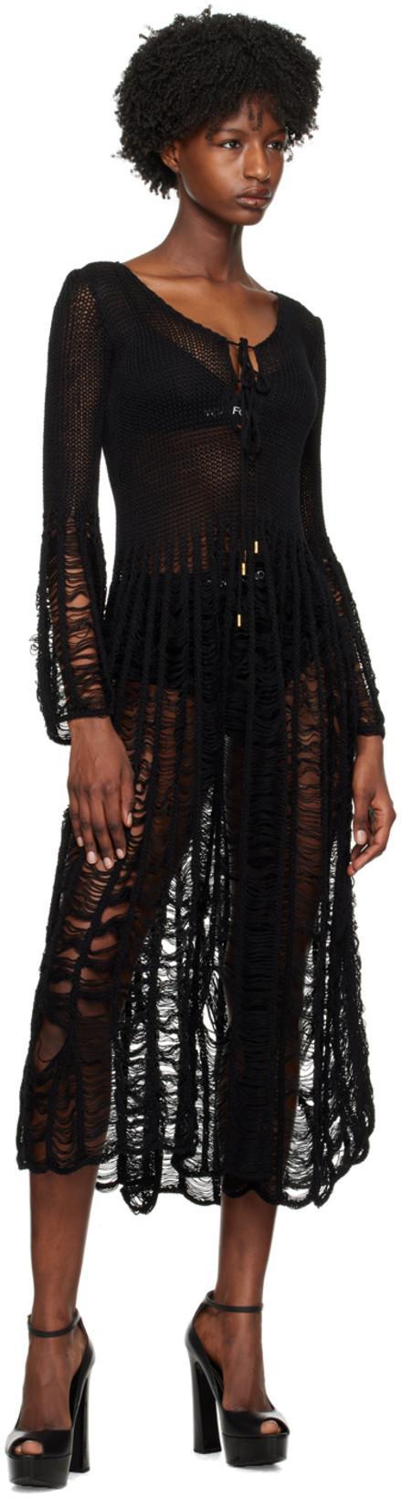 TOM FORD Black Large Ladder Maxi Dress In Lb999 Black
